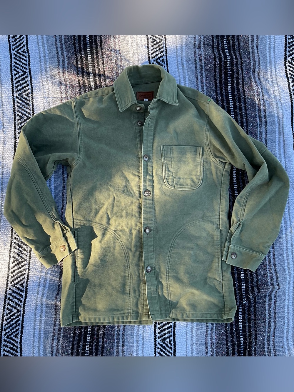 Olive Green Canvas Field Jacket - Unbranded
